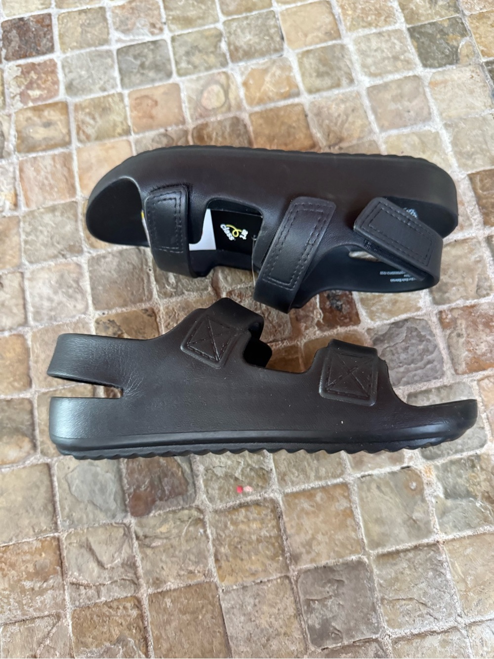 art class Black Kids' Double-Strap Adjustable Sandals